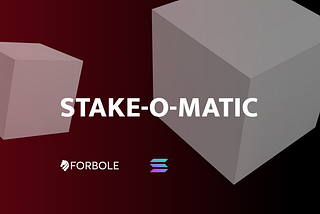 Solana Stake-o-Matic