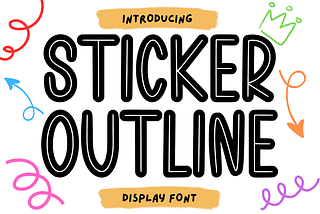 Sticker Outline Font