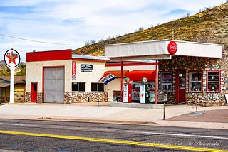 Vintage Texaco Gas Station in Yarnell, Arizona