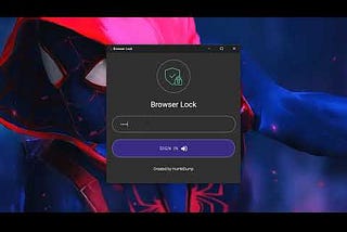 How to lock your browser using Browser Lock extension
