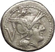 Roman Republic 211BC Luceria Mint RARE Silver Quinarius Coin Dioscuri i52656