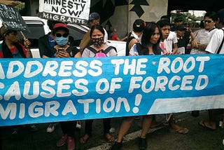 Filipinos fight forced migration