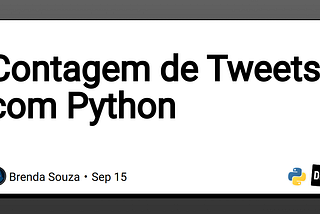 Contagem de Tweets com Python