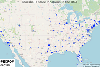 Web scraping for Marshalls stores location data