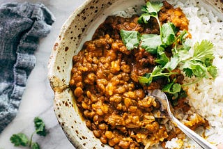 Instant pot red curry lentils