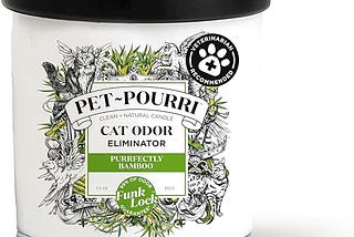 Pet-Pourri Pet Odor Freshener Candle, Purrfectly Bamboo, 7.5 Oz — Bamboo (Veterinarian Recommended)
