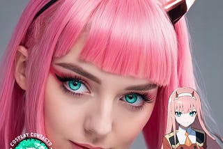 Darling in the Franxx: Zero Two Cosplay Opal Green Contact Lenses