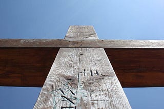 A Cross viewed from beneath it