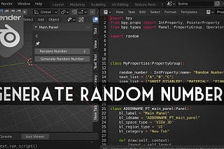 Blender Python Tutorial: How to Generate a Random Number