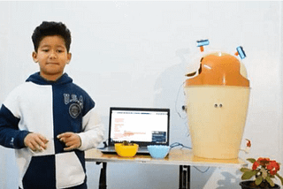 Arduino with PictoBlox Project by 8-Year-Old Egyptian Innovator’s Tackles Global Garbage Crisis