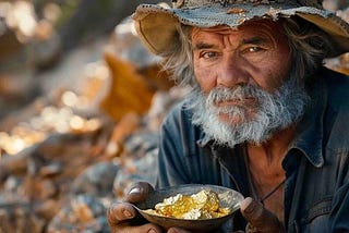 Old-Timey Prospector Realizes The Real Gold Was Drinking Self Unconscious All Along
