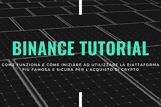 binance tutorial