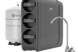 AO Smith High-Efficiency Reverse Osmosis with SmartFlow™ Technology - Under Sink RO Water Filtration System w/Faucet  Compact Tank- Filters Chlorine  Other Contaminants - Chrome - AOS-Hero-CHR