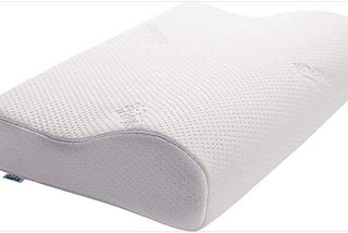 TEMPUR Oreiller ergonomique pour dormir sur le côté et sur le dos, Mousse viscoélastique à mémoire de forme, Blanc, M (50 x 31 x 10/7 cm)