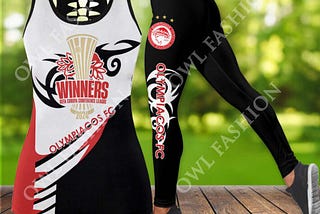 Olympiacos F.C. Europa Champion Limited Hollow Tank Top And Leggings Set
