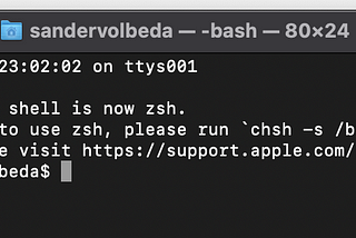 Changing Zsh to Bash shell/terminal for Mac (Apple)