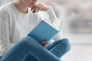 Woman reading a book