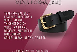 How to Choose the Perfect Belt for Men and Women by Evaan International