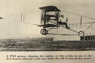 Vintage photo of an early 1910 aircraft