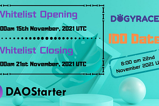 DogyRace Whitelist for DAOStarter IDO is now OPEN