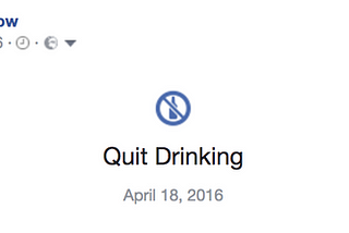 A Year Without Alcohol