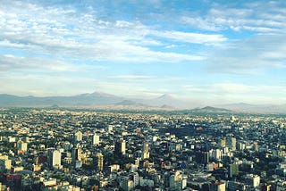 birds eye view of Mexico City