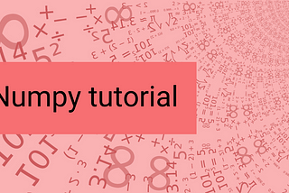 NumPy tutorial
