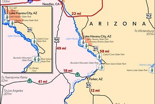 Colorado River Map | Arizona State Parks