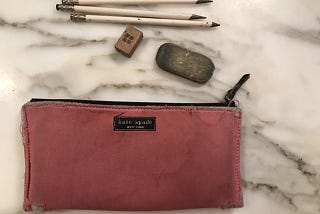 My disgusting old Kate Spade pencil case and why I love it