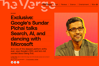 Google’s Sundar Pichai on (Generative AI) as the new platform shift