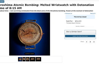 Hiroshima A-Bomb Watch Auction: Seeing Under the Clouds
