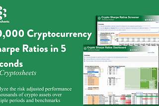 How to Pull 30,000 Cryptocurrency Sharpe Ratios in 5 seconds