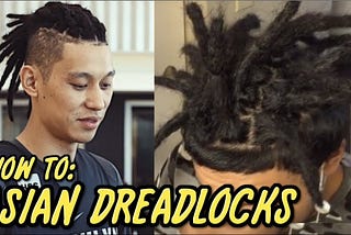 Photo of an Asian person with a caption “How to: Asian Dreadlocks”