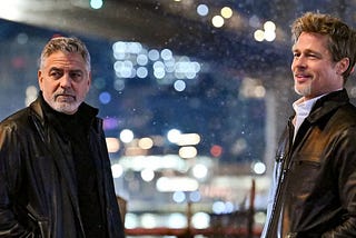 George Clooney and Brad Pitt in “Wolfs”