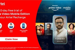 Airtel prepaid users get free subscription to Amazon Prime Video Mobile Edition