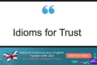 7 Best Idioms For Trust