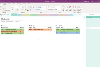 How to Create a Kanban Board in OneNote