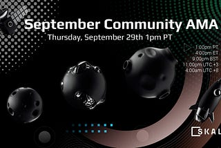 Предстоящая сентябрьская AMA-сессия с основной командой SKALE