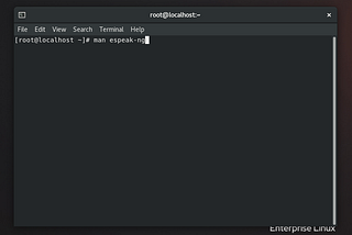 Linux espeak-ng command