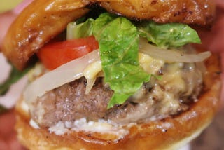 Picture of a bison meat burger.