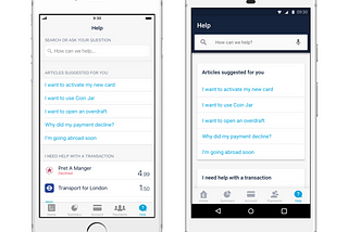 Redesigning the help screen in the Monzo app