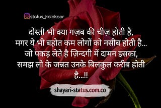 50+ Amazing Shayari on Dosti in Hindi with images