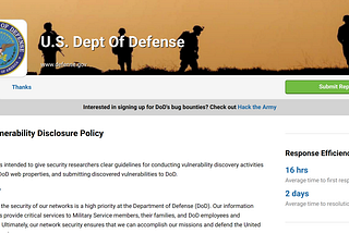 Shifting the Tide: DoD’s new Vulnerability Disclosure Policy