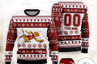 Golden Gophers Hockey Ugly Christmas Sweater: Puck-ing Awesome Festivity
