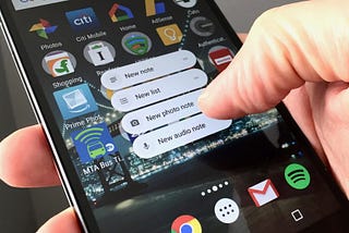 Android app shortcuts