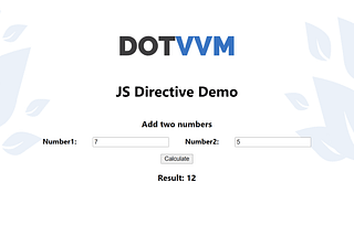 Calling JavaScript functions from DotVVM with JS Directive