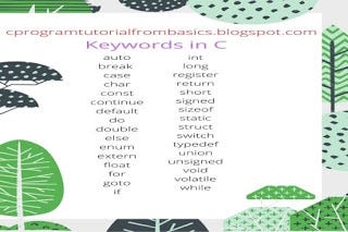 Keywords in C