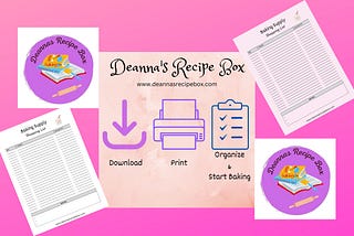 Printables for Bakers — Deanna’s Recipe Box