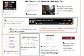 Nine Elements of a Successful Show Notes Page