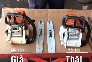 Cách nhận biết máy cưa cầm tay STIHL Đức MS 180 giả và thật